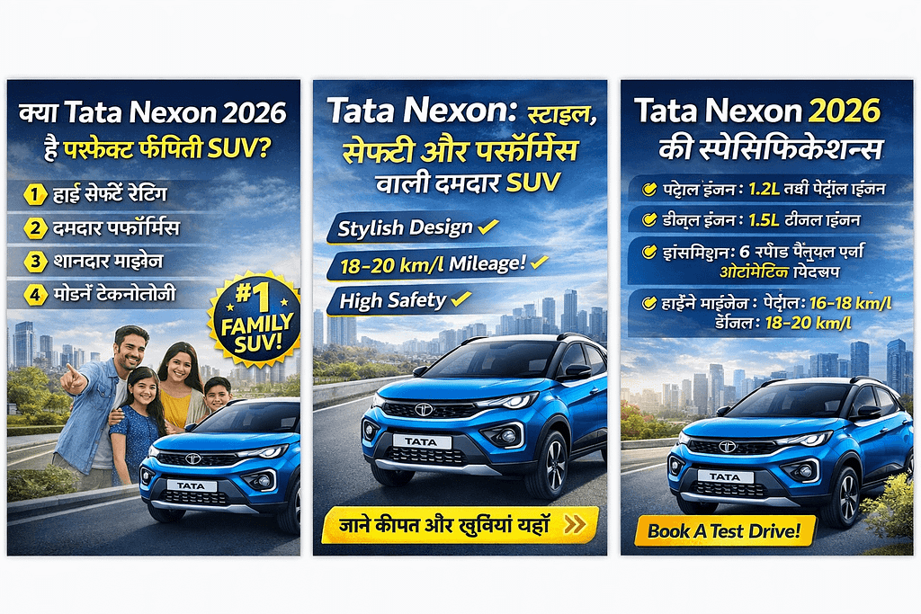Tata Nexon 2026 की कीमत: 5 वजहें क्यों यह भारत की No.1 Compact SUV है 2 Tata Nexon